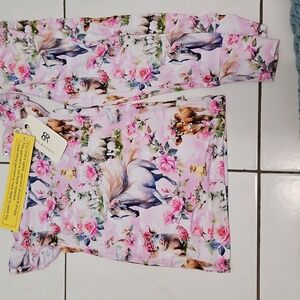 Bums and Roses unicorn Jammies 2t